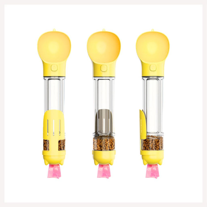 A+A Pets’ 4in1 Bottle for Pet With Water Food Poo Bags & Shovel - www.aplusapets.com