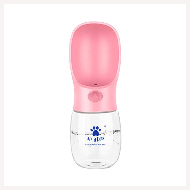 A+a Pets' Travel Water Bottle With No Leak Technology(350ml) - www.aplusapets.com