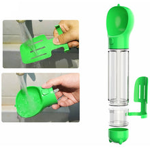 A+A Pets’ 4in1 Bottle for Pet With Water Food Poo Bags & Shovel - Green