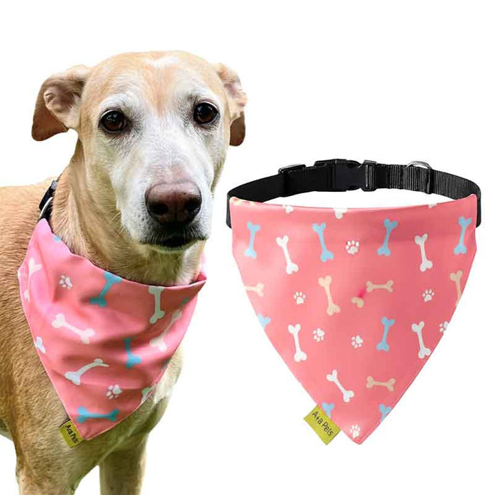 A+a Pets' 2in1 Scarf Collar Bandana for Dogs & Cats - Bones Collection - www.aplusapets.com