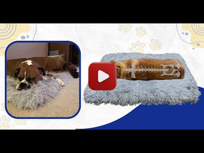 A+a Pets' Faux Fur Dog Bed l Silky Soft Fluffy Fuzzy Calming