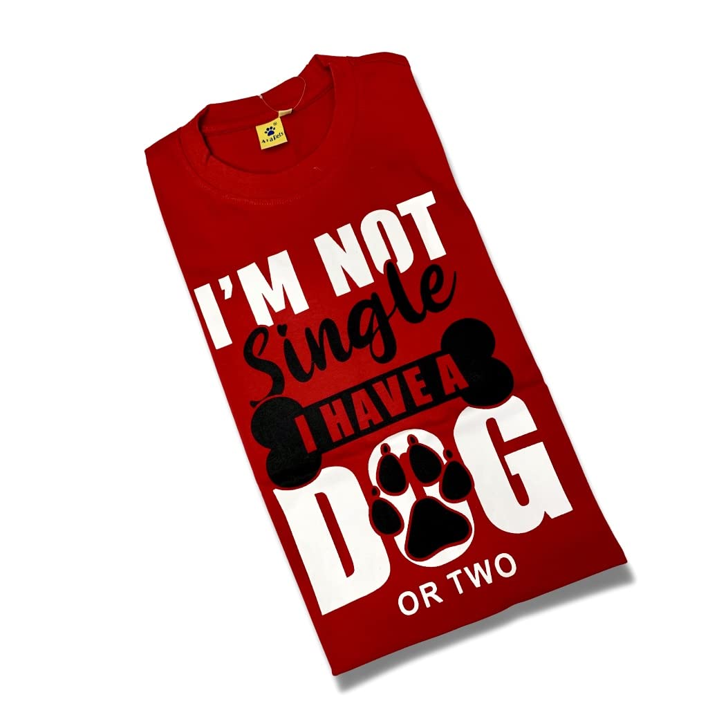 A+a Pets' Graphic Printed(NSD) T-Shirt Unisex | for Dog Cat Lovers | Casual Half Sleeve Round Neck T-Shirt | 100% Cotton