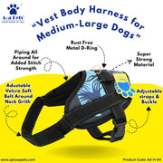 A+a Pets' No Pull Escape Proof Reflective Vest Harness for Dogs - www.aplusapets.com