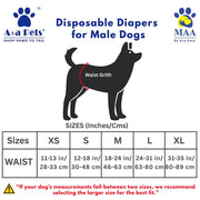 A+a Pets' Disposable Leak Proof Diapers For Male Dogs - Pack of 12 - www.aplusapets.com