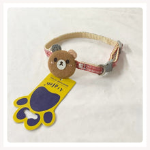 A+a Pets' Teddy Design Soft Handmade Cotton Everyday Adjustable Cat Collar - Brown