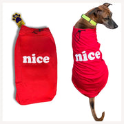 A+a Pets' Graphic Printed (Nice) T-Shirt for Dog, Puppy and Cat | Round Neck | Breathable Costumes | 100% Cotton - www.aplusapets.com