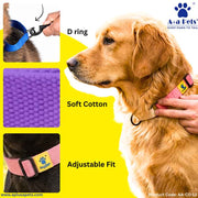 A+a Pets’ Martingale Collar for Dogs - Purple Cotton Collection - www.aplusapets.com