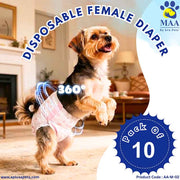 A+a Pets' Disposable Leak Proof Diapers for Female Dogs - Pack of 10 - www.aplusapets.com