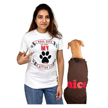 A+a Pets' Combo T-Shirts for Human & Pets | 100% Cotton - I Work Hard Collection
