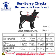 A+a Pets' Bur-Berry Checks Harness & Leash Set for Cats & Dogs - www.aplusapets.com