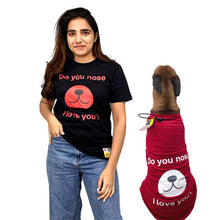 A+a Pets' Combo T-Shirts for Human & Pets | 100% Cotton - ILU Collection