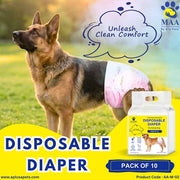 A+a Pets' Disposable Leak Proof Diapers for Female Dogs - Pack of 10 - www.aplusapets.com
