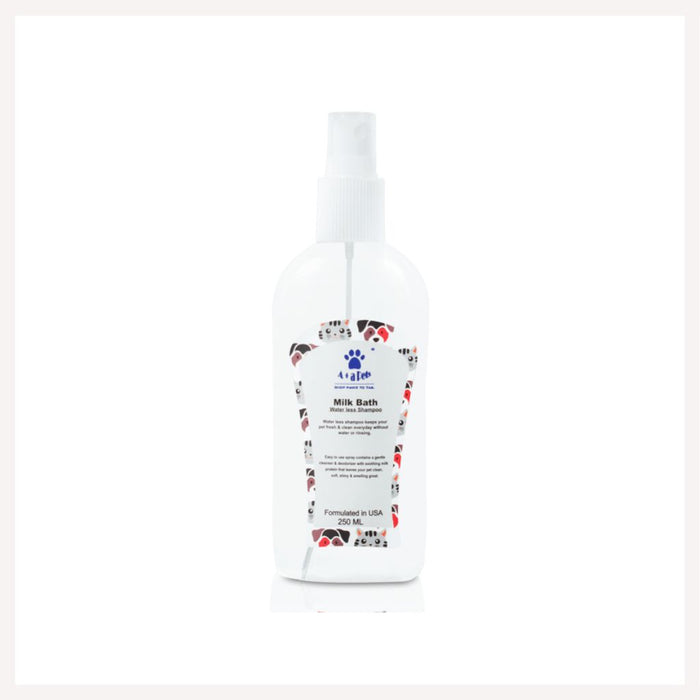 A+A Pets' Milk Bath Dry Shampoo For Pets - www.aplusapets.com