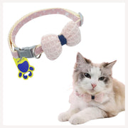 A+a Pets' Soft Handmade Collar for Cats - Bow Design - www.aplusapets.com
