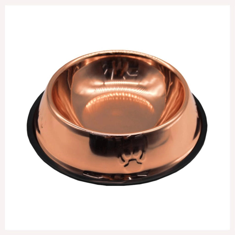A+a Pets' Rose Gold Stainless Steel Feeding Bowl (900ml) - www.aplusapets.com