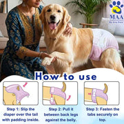 A+a Pets' Disposable Leak Proof Diapers for Female Dogs - Pack of 10 - www.aplusapets.com