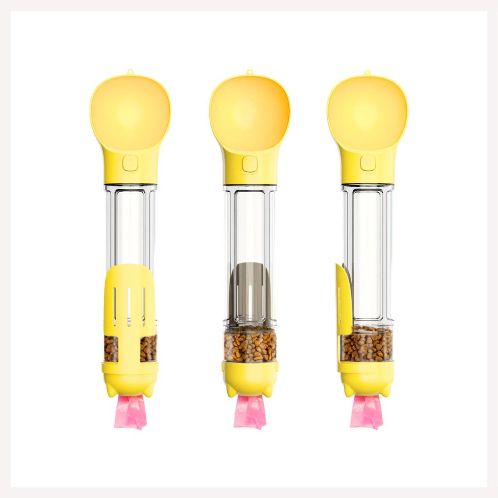 A+A Pets’ 4in1 Bottle for Pet With Water Food Poo Bags & Shovel - www.aplusapets.com