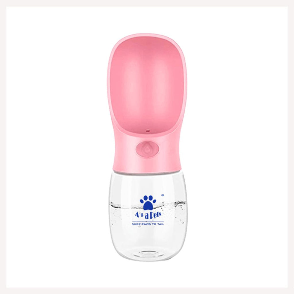 A+a Pets' Travel Water Bottle With No Leak Technology(350ml) - www.aplusapets.com