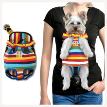 A+a Pets' Hands-Free Travel Colorful Carrier Backpack - with Security Leash