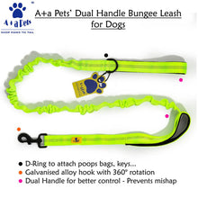 A+a Pets' Dual Handle Bungee Leash - Black