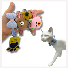A+a Pets' Soft Handmade Everyday Adjustable Cat Collar (SET OF 4)
