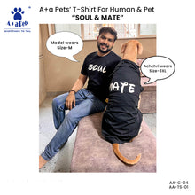 A+a Pets' Graphic Printed T-Shirt for Human 'Soul/Black' & Pets 'Mate/Red' - Combo