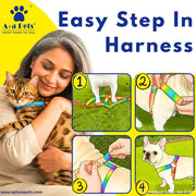 A+a Pets' Step-in Harness & Leash Set for Dogs Rainbow Colours - www.aplusapets.com