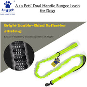 A+a Pets' Dual Handle Bungee Leash - Green - www.aplusapets.com