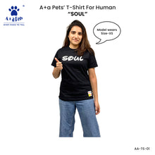 A+a Pets' Graphic Printed T-Shirt for Human 'Soul/Black' & Pets 'Mate/Red' - Combo