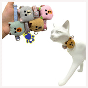 A+a Pets' Soft Handmade Collar for Cats - Bear Design - www.aplusapets.com