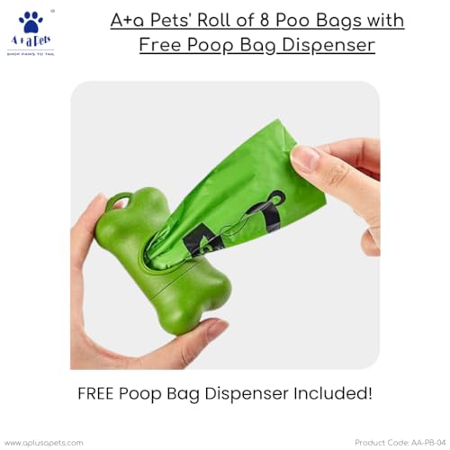 A+a Pets' Eco-Friendly Dog Poop Bag Rolls with without Dispenser