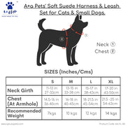 A+a Pets' Suede Harness & Leash Set for Cats & Small Dogs - www.aplusapets.com