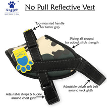 A+a Pets' No Pull Reflective Vest Harness for Dogs - Black