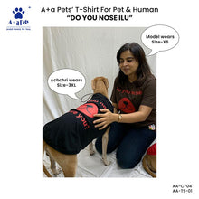 A+a Pets' Combo T-Shirts for Human & Pets | 100% Cotton - ILU Collection