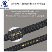 A+a Pets' Heavy Duty Bungee Leash - Red - www.aplusapets.com