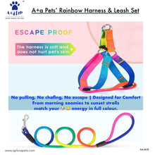 A+a Pets' Step-in Harness & Leash Set for Cats & Small Dogs Rainbow Colours - www.aplusapets.com