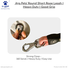 A+a Pets' Round Short Rope Leash | Heavy Puller Dogs - www.aplusapets.com