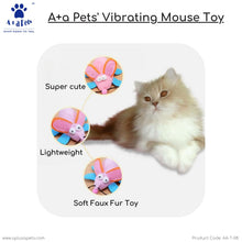 A+a Pets' Vibrating Soft Running Mouse Pet Toy (Grey)