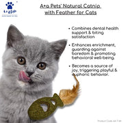 A+a Pets' Natural Catnip Feather Chew Mint Toy for Cat - Mouse - www.aplusapets.com