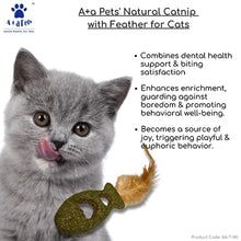 A+a Pets' Natural Catnip Feather Chew Mint Toy for Cat - Mouse