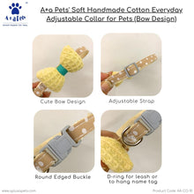 A+a Pets' Soft Handmade Everyday Adjustable Cat Collar-1(SET OF 4)