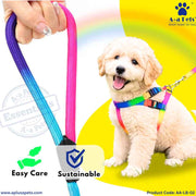A+a Pets' Step-in Harness & Leash Set for Cats & Small Dogs Rainbow Colours - www.aplusapets.com