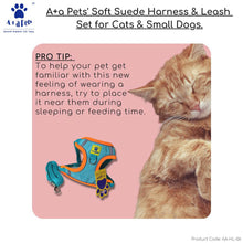 A+a Pets' Suede Harness & Leash Set for Cats & Small Dogs