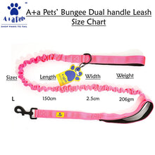 A+a Pets' Dual Handle Bungee Leash - Black