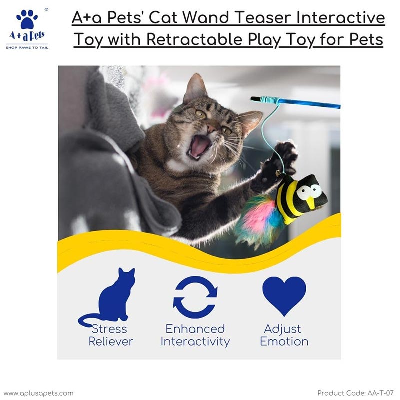 A+a Pets' Cat Wand Nemo Teaser Interactive Toy with retractable