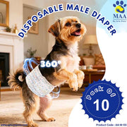 A+a Pets' Disposable Leak Proof Diapers For Male Dogs - Pack of 12 - www.aplusapets.com