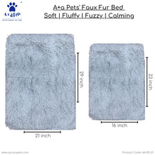 A+a Pets' Faux Fur Bed for Pet l Silky Soft Fluffy Fuzzy Calming - Pink