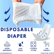 A+a Pets' disposable diaper for dogs - Pack of 12 - www.aplusapets.com