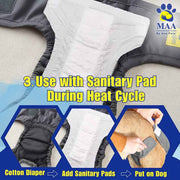 A+a Pets' Cotton Reusable Diaper for Female Dogs - www.aplusapets.com