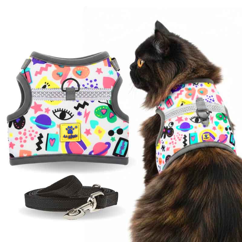 A+a Pets' Retro Vest Harness & Leash Set for Cats & Small Dogs - www.aplusapets.com